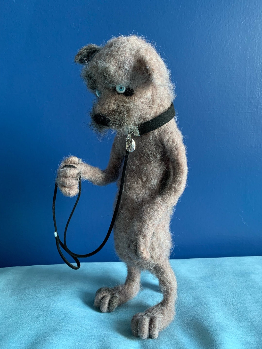 Dog Sculpture Needle Felted Dog Dog Display Doll Dog Doll Wool