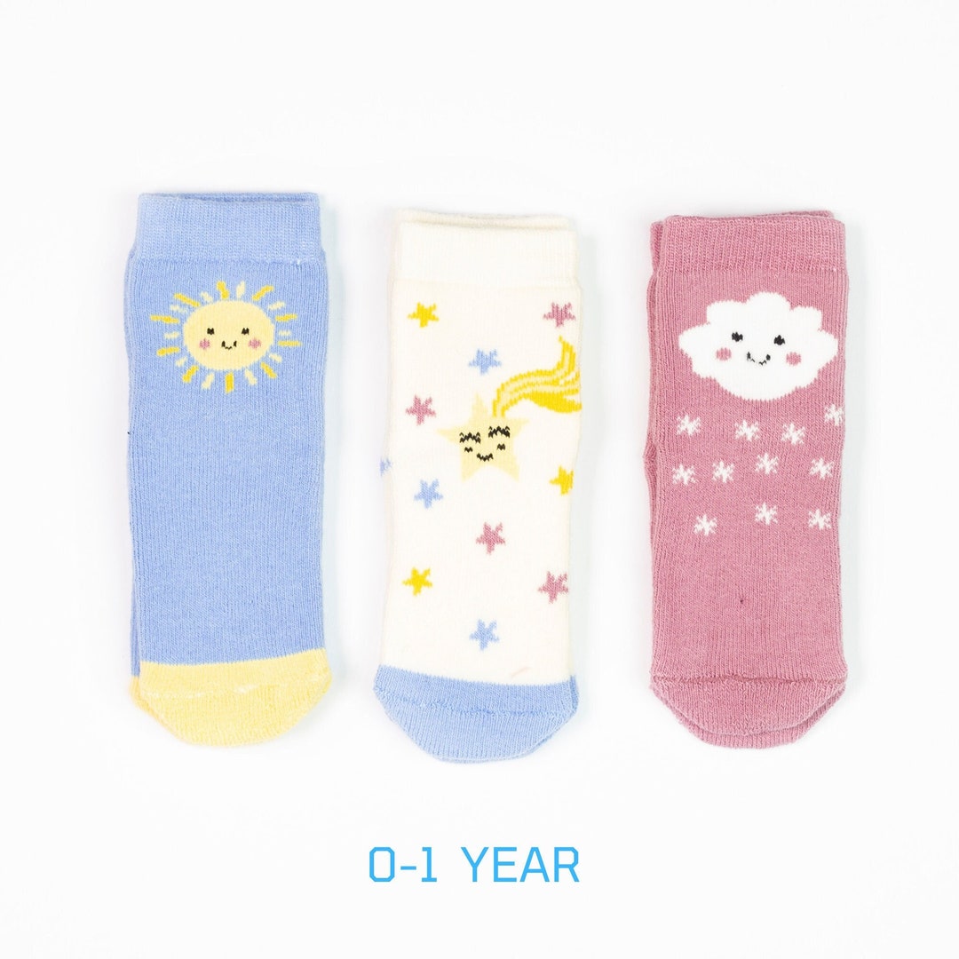 Funny Baby Socks 3 Set Socks Nonslip Cotton Socks Gender Etsy