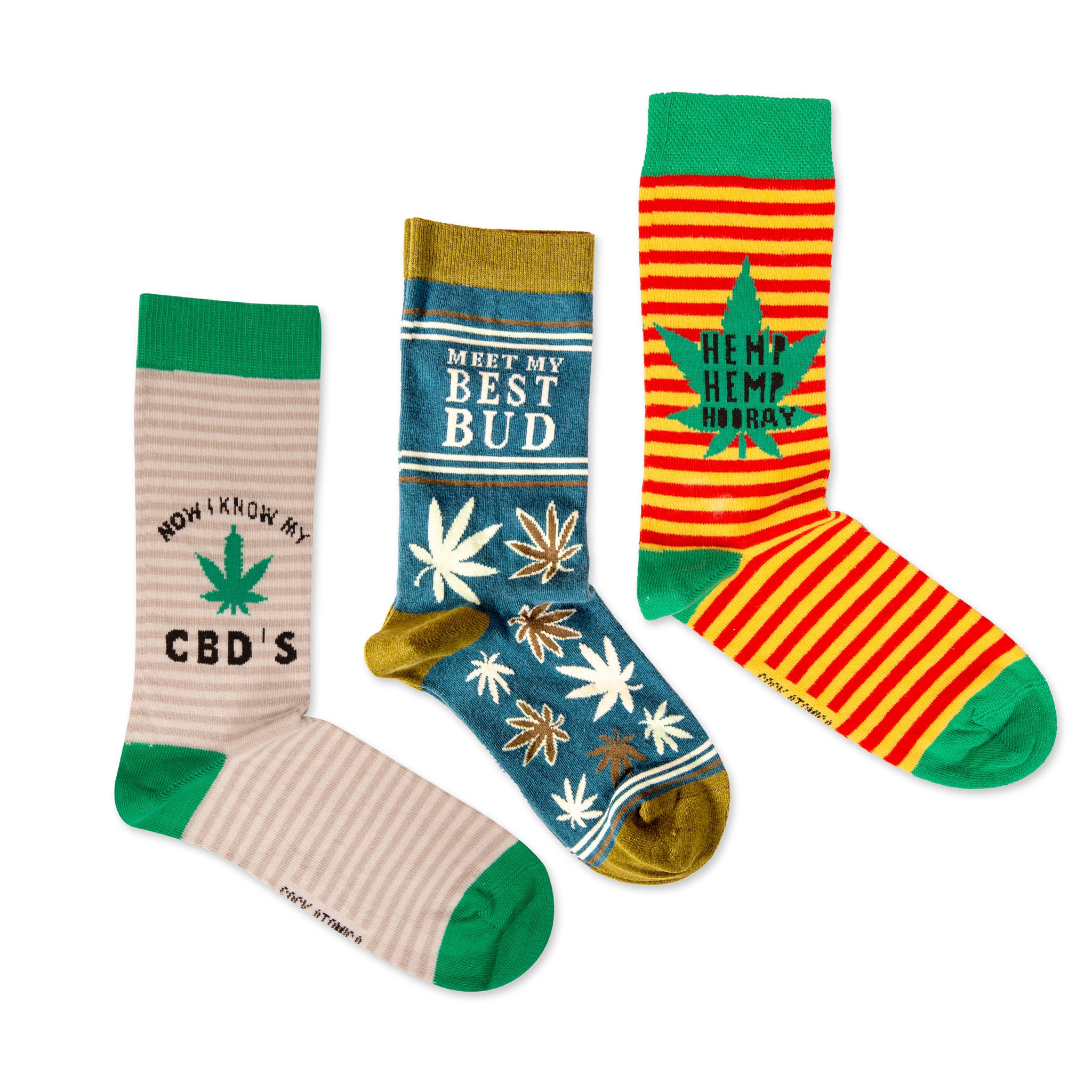 Weed Socks Set 3 Pair Gift for Smoke Lovers CBD Socks Hemp Etsy