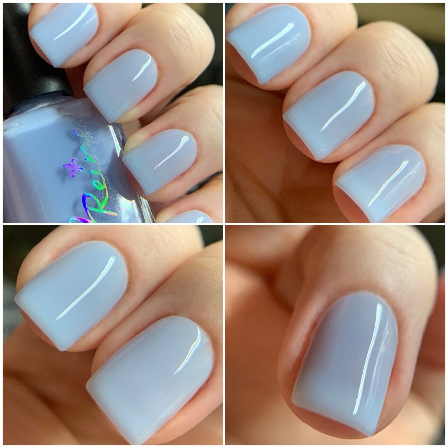 50 The Cutest Spring Nails Ever : Baby Blue Almond Nails with Daisies I  Take You | Wedding Readings | Wedding Ideas | Wedding Dresses | Wedding  Theme