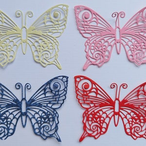 Carte di farfalle di lusso fatte a mano/abbellimenti artigianali x 10