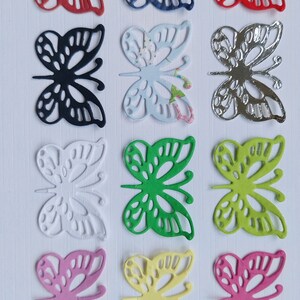 Tarjeta de mariposa hecha a mano de lujo/adornos artesanales x 15