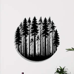 Kiefer Metall Wandkunst, Bauernhaus Dekor, Geschenk für Outdoor-Liebhaber