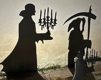 Metall Halloween Yard Art, Dracula, Engel des Todes, Gartenstecker