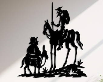 Don Quixote Metal Wall Art, Picasso One Line Decor