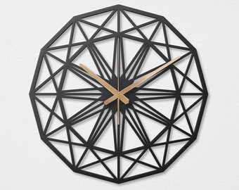 Orologio da parete minimalista in metallo, decorazione artistica geometrica moderna