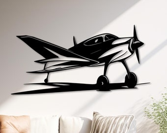 Airplane Metal Wall Art, Plane Silhouette Decor, Airplane Home Decor, Aviation, Plane Metal Sign, Metal Airplane, Gift for Pilot Men, Father