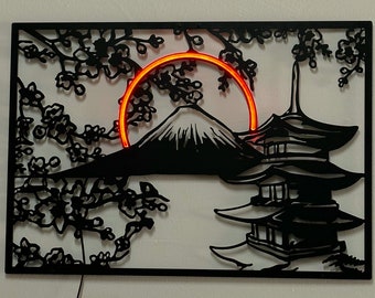Mountain Fuji Japan Metal Wall Art, Asia Wall Art, Mt Fuji