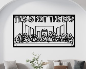Last Supper Metal Wall Art, Leonardo Da Vinci Line Art