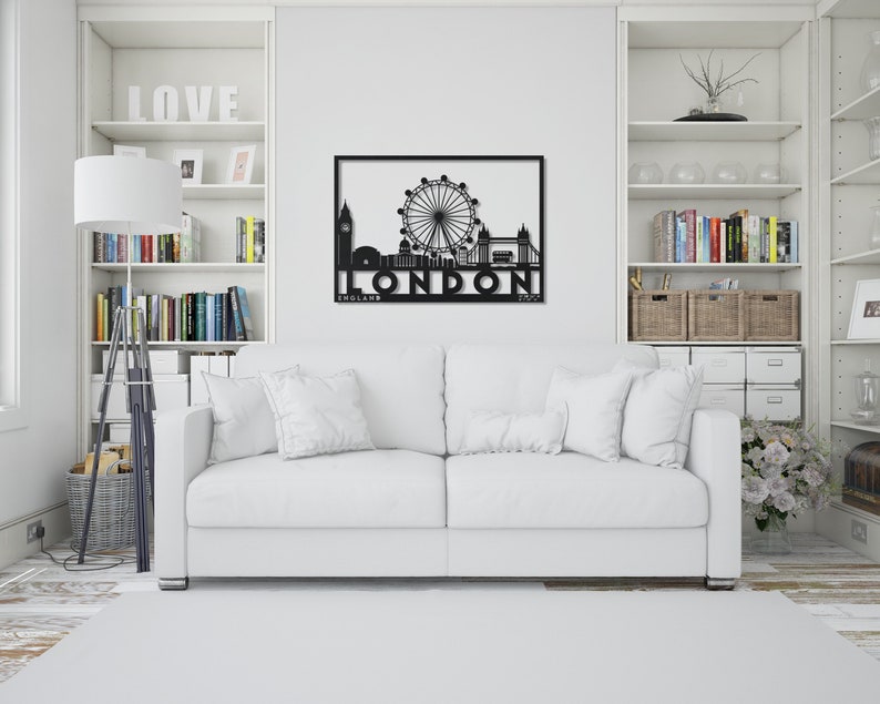 London City Silhouette Metal Wall Art, Metal Wall Decor, Modern Wall Art, Abstract Metal Wall Art, Large Metal Wall Art, City Skyline