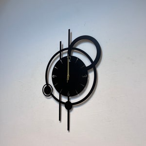 Contemporary Metal Wall Art, Extra Large Metal Clock, Modern Silent