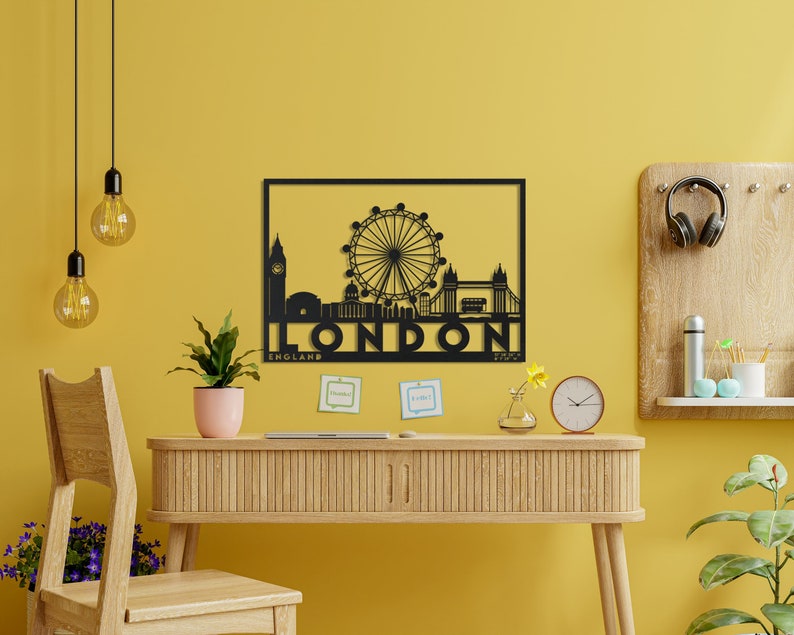 London City Silhouette Metal Wall Art, Metal Wall Decor, Modern Wall Art, Abstract Metal Wall Art, Large Metal Wall Art, City Skyline