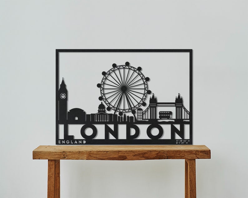 London City Silhouette Metal Wall Art, Metal Wall Decor, Modern Wall Art, Abstract Metal Wall Art, Large Metal Wall Art, City Skyline