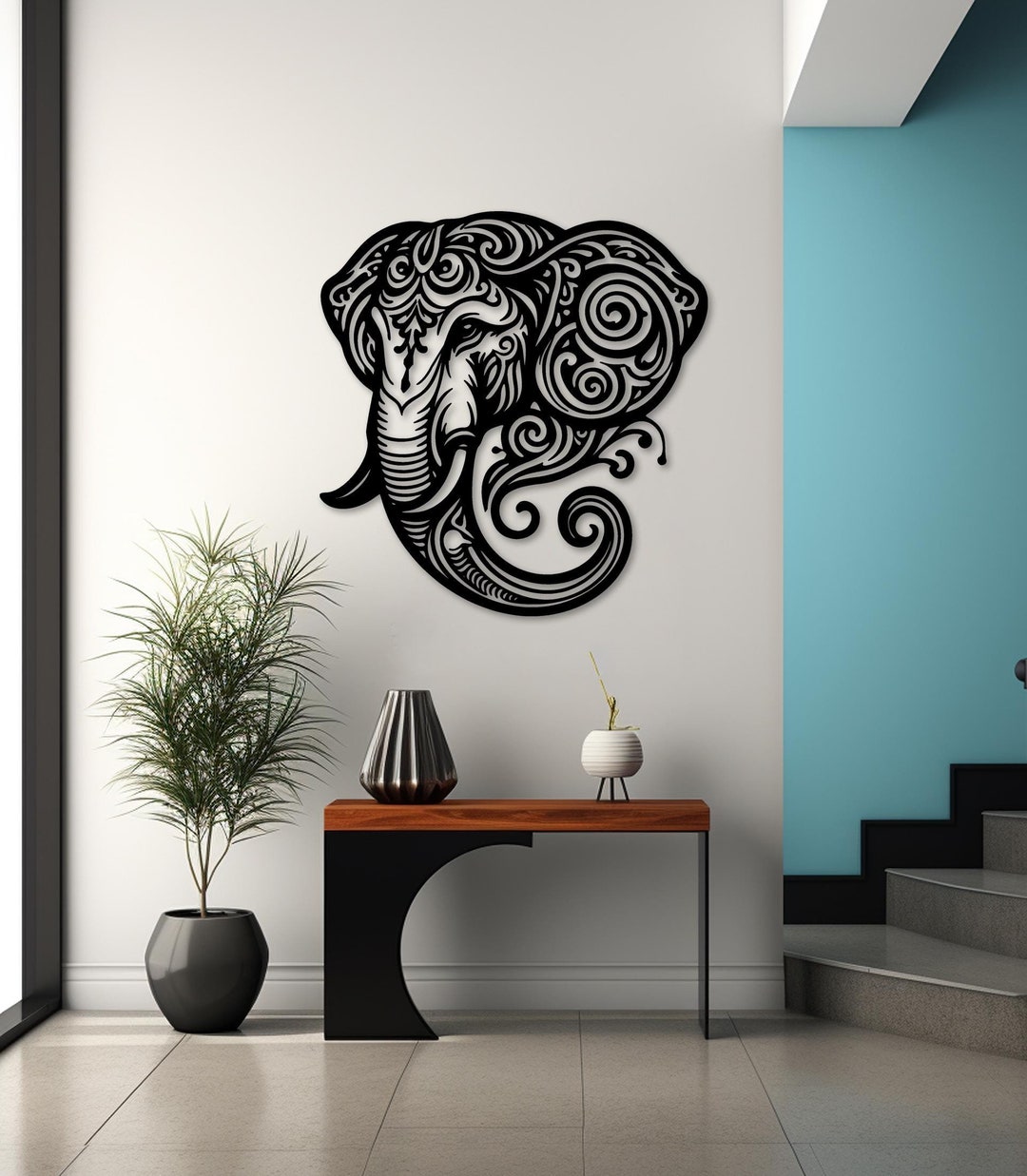 Elephant Metal Wall Art, Africa Wall Art, Safari Animals Wall Decor ...