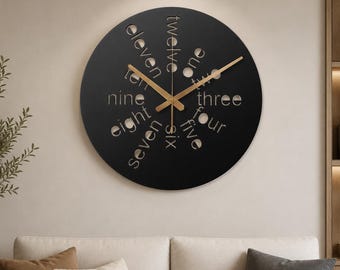 Orologio da parete minimalista in metallo, design geometrico moderno, orologio silenzioso
