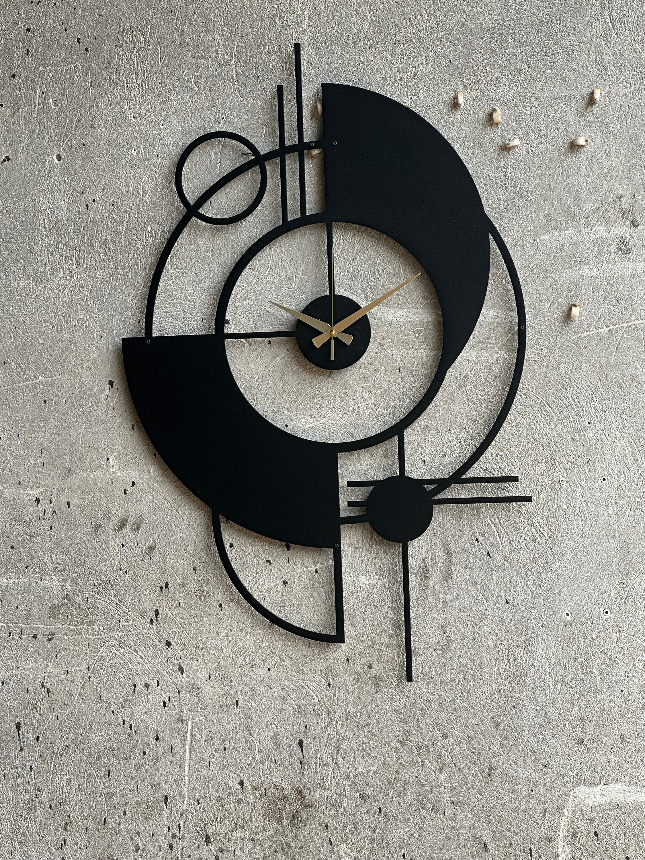 Modern Silent Black Metal Wall Clock, Extra Large Metal Clock, Contemporary  Metal Wall Art, Horloge Murale, Mid Century Modern Wall Clock - Etsy Israel
