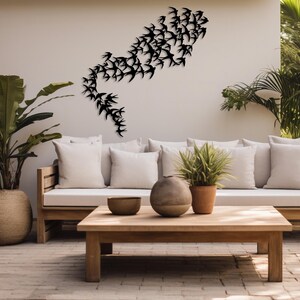 Flock of Birds Metal Wall Art, Modern Home Decor - Etsy