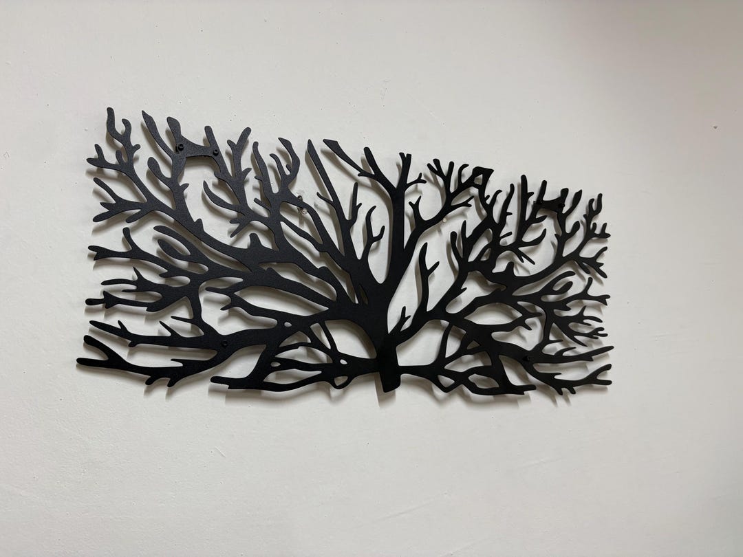 Tree Branch Metal Wall Art, Large Home Decor, Livingroom Black Art - Etsy