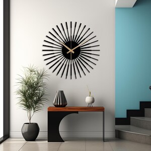 Unique Design Wall Clock, Modern Metal Wall Clock Art, Silent Wall Clock, Mid Century Wall Clock, Boho Style Clock, Clock for Wall, Wanduhr
