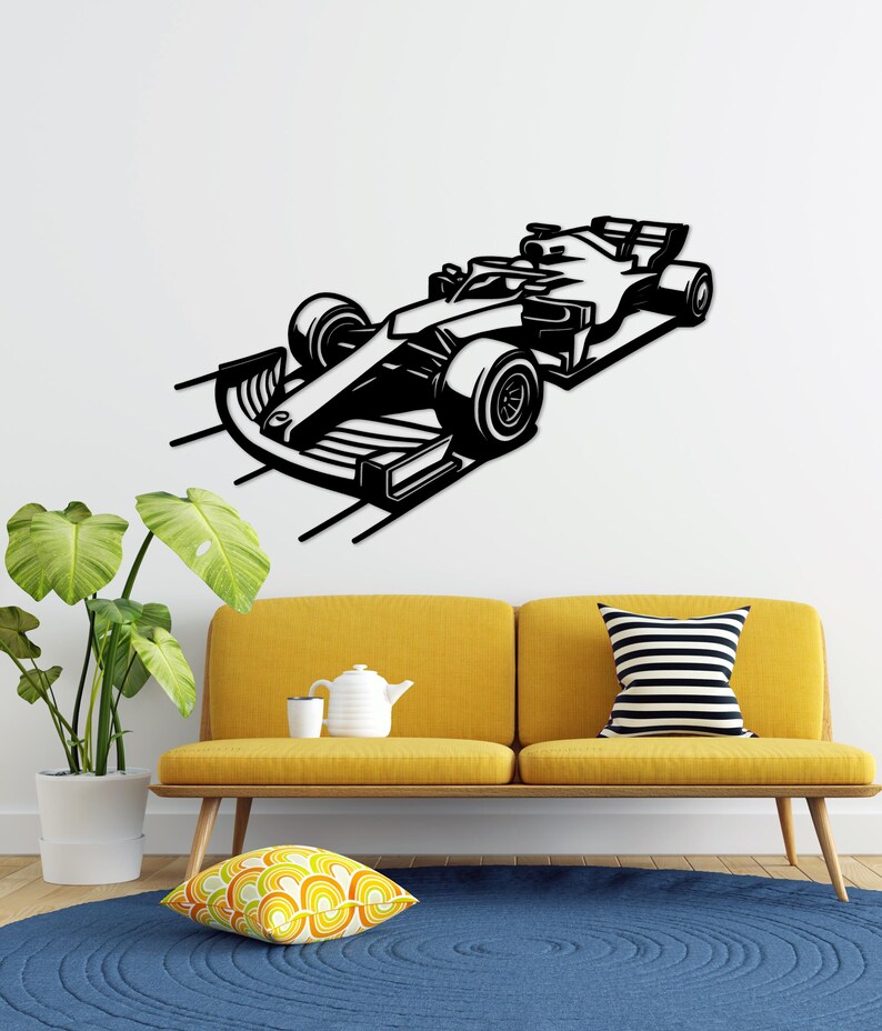Simple F1 Racing Deco Formula 1 Metal Wall Art, Race Car Decor - Etsy