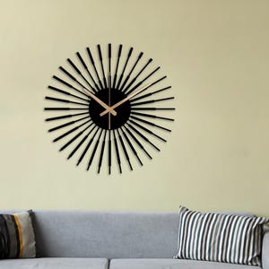 Unique Design Wall Clock, Modern Metal Wall Clock Art, Silent Wall Clock, Mid Century Wall Clock, Boho Style Clock, Clock for Wall, Wanduhr