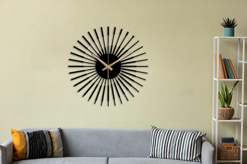 Unique Design Wall Clock, Modern Metal Wall Clock Art, Silent Wall Clock, Mid Century Wall Clock, Boho Style Clock, Clock for Wall, Wanduhr
