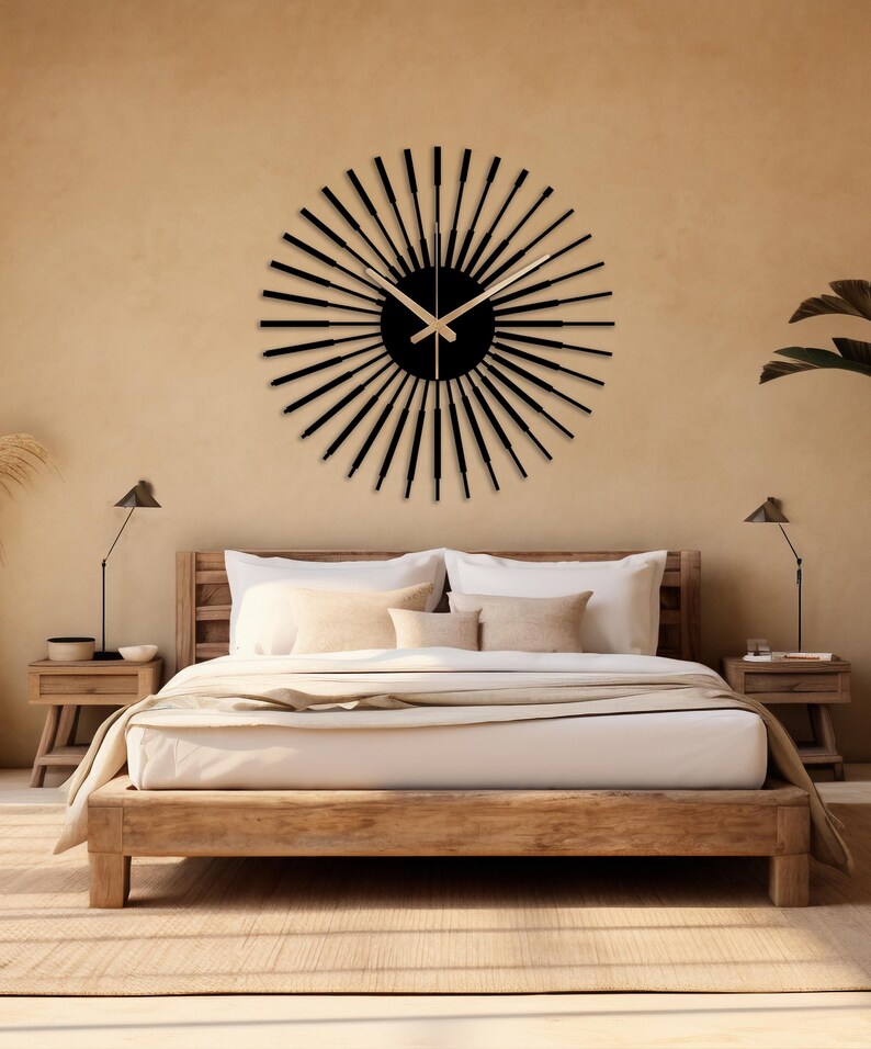 Unique Design Wall Clock, Modern Metal Wall Clock Art, Silent Wall Clock, Mid Century Wall Clock, Boho Style Clock, Clock for Wall, Wanduhr