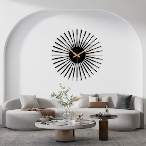 Unique Design Wall Clock, Modern Metal Wall Clock Art, Silent Wall Clock, Mid Century Wall Clock, Boho Style Clock, Clock for Wall, Wanduhr