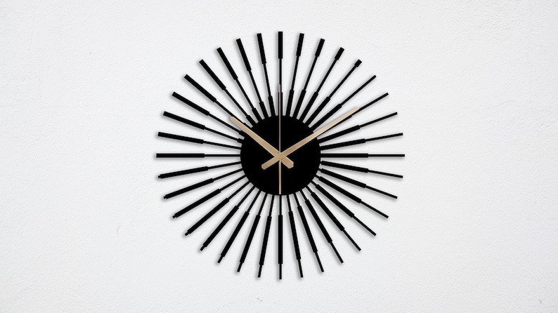 Unique Design Wall Clock, Modern Metal Wall Clock Art, Silent Wall Clock, Mid Century Wall Clock, Boho Style Clock, Clock for Wall, Wanduhr