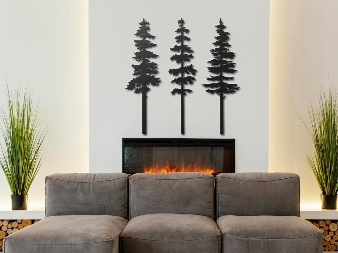 Pine Tree Metal Wall Art, Set of 3 Farmhouse Decor - Etsy