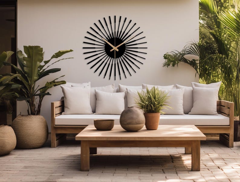 Unique Design Wall Clock, Modern Metal Wall Clock Art, Silent Wall Clock, Mid Century Wall Clock, Boho Style Clock, Clock for Wall, Wanduhr