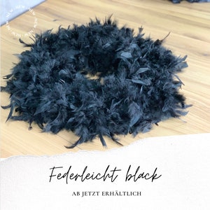 Feather wreath black, 4 sizes, M to XXL (65 cm)