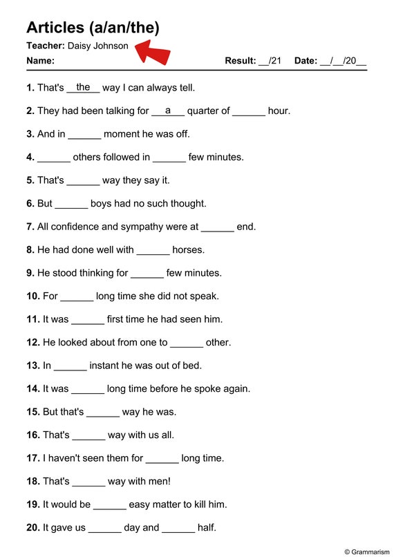 15+ Easy Teacher Worksheets