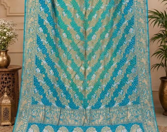 Pure banarasi Georgette bandhani saree Meena rupa