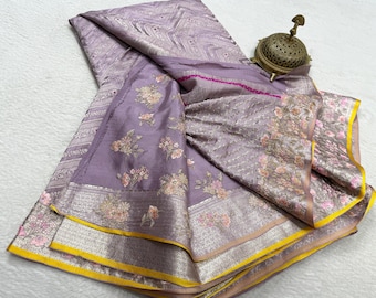 Pure Brocade Mysore Silk sarees 120gsm thickness with rich pallu