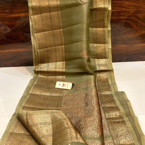 PURE HANDLOOM BANARASI Kora silk saree