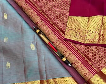 Kanchipuram handloom pure silk saree beautiful fancy butta saree