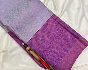 Kanchipuram   Handloom pure silk saree beautiful kerala bridal saree