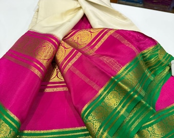 Pure Mysore Silk Saree: 3D Pattern, Vibrant Colors