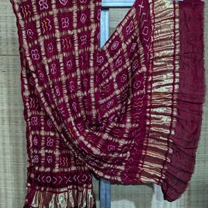 Gharchola dupatta pure gaji silk bandhani dupatta
