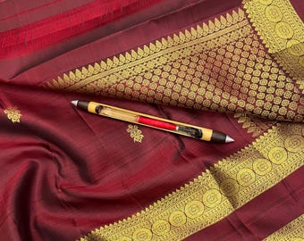 Kanchipuram handloom pure silk saree beautiful fancy butta saree