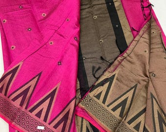 Cotton saree with temple border design