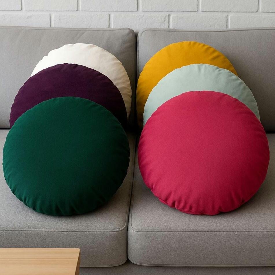 Cuscino Sedia Rotondo Per Esterno Giardino E Patio - Imbottito Memory Foam 40 Cm Impermeabile