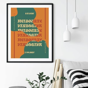 Melbourne Art Print | Travel Wall Print | Digital Download Print | Typography Art | Wall Decor | Large Printable Art | Downloadable Prints