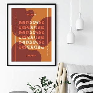 Budapest Art Print | Travel Wall Print | Digital Download Print | Typography Art | Wall Decor | Large Printable Art | Downloadable Prints