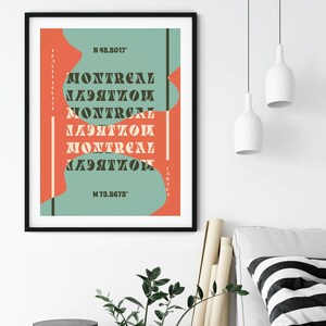 Montreal Art Print | Travel Wall Print | Digital Download Print | Typography Art | Wall Decor | Large Printable Art | Downloadable Prints