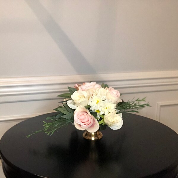 Gold Pedestal Vase Etsy