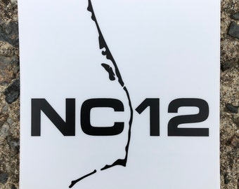 Pegatina NC-12 - Outer Banks, Carolina del Norte (OBX)