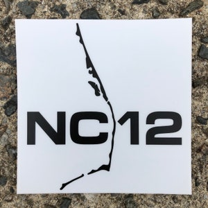 NC-12 Sticker - OBX Outer Banks North Carolina