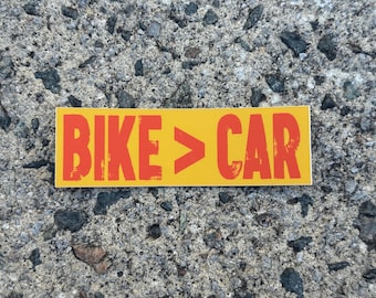 Bike > Car Sticker (Bike greater than Car)
